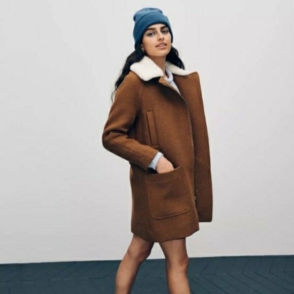 Madewell Jackets & Blazers - Madewell Size 2XL Eldridge Zip Coat in Insuluxe Fabric Wool Blend Asymmetric Zip
